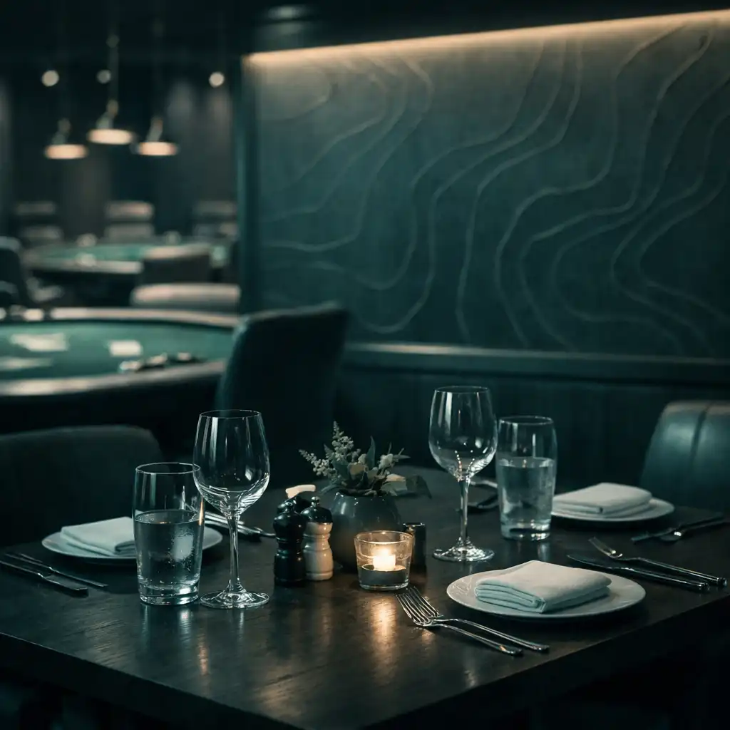 Contemporary restaurant interior within the venue